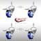 Service Caster 3.5 Inch SS Blue Poly Swivel 3/8 Inch Threaded Stem Caster Set Total Lock Brake SCC-SSTSTTL20S3514-PPUB-BLU-381615-4 - alternate 4